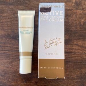 Rare Minerals Bare Escentuals Active Treatment Eye Cream Wrinkle Restore 0.5floz